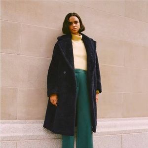 Aritzia Babaton The Teddy Coat in Black, Size 2
